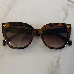 J.Crew Brown Acrylic Sunglasses w/ Leather Case Oversized Aviator Sunglasses For Women | J.Crew main image 3
